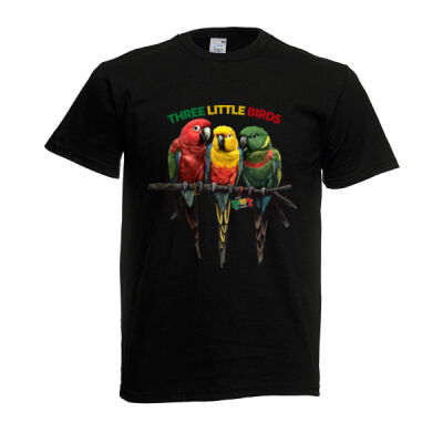 Reggae Three Little Birds -Parrot T-Shirt Mens Thumbnail